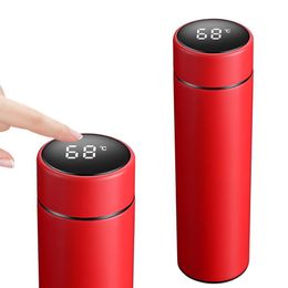 500ml Intelligent Thermos Bottle Vacuum Flasks Temperature Display Stainless Steel Insulated Water Bottle Coffee Mug Thermo Cup 20294F