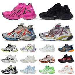 2023 Luxe Designer Track Runners 7.0 Gündelik Ayakkabı Platformu Marka İletim Sense Erkek Kadın Bırık Balencaigas Tenis OuoDoor Yürüyüş Sporları Dhgate Runner 7 Sneakers