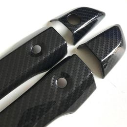 8Pcs Carbon Fiber Style Car Exterior Door Handle Grab Cover Bezel Trim Styling For Honda Civic 10th 2016 2017 RHD212B