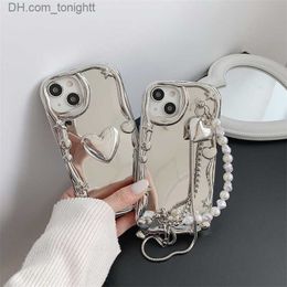 Cell Phone Cases Irregular Plating Suitable for 14 Phone Case Love iPhone 13/12 Pro Max Bracelet Wristband Soft Case Q230915