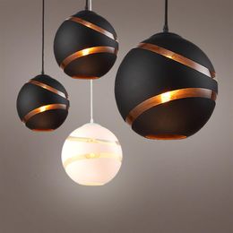 Nordic Pendant Lamps Round Glass Ball Lights E27 LED Suspension hanging lamp Luminaire Loft Children Living Room250d