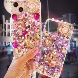 Cell Phone Cases Suitable for 12 Women 11 Luxury Water iPhone 13 Diamond Acrylic Phone Case XR Love Crown Creative Q230915