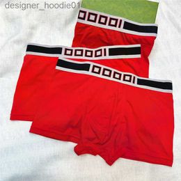 Underpants Luxury Mens Underwear Designer Boxers Brand Underpants Sexy Classic Men Briefs Fashion Breathable Boxer Underwears 3 Pieces With Box L230915