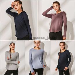 Active Sets Women Yoga T-Shirts Girls Running Long Sleeve Ladies Casual Yoga Outfits Adult Sportswear Exercise Fitness Wear Shirt BreathableL230915