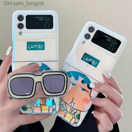 Cell Phone Cases Sunglasses holder suitable for Galaxy ZFlip 5 phone case Samsung ZFlip 4/3 foldable protective case Japan and Korea Q230915