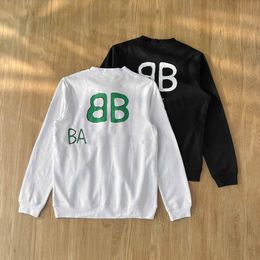 Designer Luxury Winter Fashion Street cotton sports pullover out breathable loose men and women green lettering casual hoodie High Street
