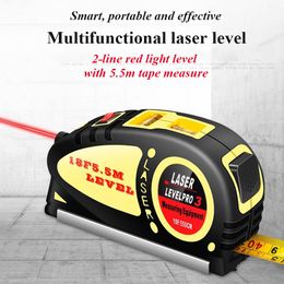 Tape Measures Infrared Laser Level Line Lasers Multipurpose Horizon Vertical Measure Tape Aligner Bubbles Ruler Measuring Diagnostic Tool 230914