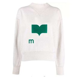 Üst Isabelle Marant Sweater Kadın Tasarımcısı giyiniyor Kadın Hoodie Moda Pamuk Sweatshirt Yeni Sokak Giyim Hoodie Sevimli Genç Uzun Kollu Kazak Sıradan 270