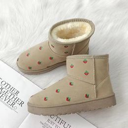Winter Snow Boots Women Fashion Flat With Cashmere Warm Comfortable Non-Slip Casual Cotton Shoes