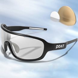 Outdoor Eyewear POAT Brand Polarised Pochromic UV400 Outdoor Road Cycling Eyewear Sports Cycling Sunglasses Men Women Bike Bicycle Glasses 230915