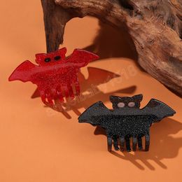 Creative Halloween New Bat Hair Clip for Girl Hair Claw Acrylic Clamps Hair Accessories for Women