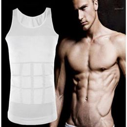 Men's Slimming Body Shaper Belly Fatty Underwear Vest Shirt Corset Compression Bodybuilding Underwear1313G