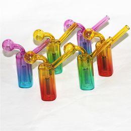 Mini Glass Oil Burner Bong Water Pipes with Recycler Dab Rig Hand Bongs Thick Pyrex Heady Glass Hookah for Smoking Oil Burner Pipe