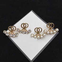 Fashion Women Charm Earrings Designer Jewellery New Scalloped Pearl Double Letter Sophisticated Luxurious Earring Accessories 223316286W