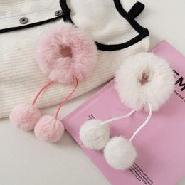 Hair Clips Plush Ball Rope Ties Scrunchies Decor Holder Band Ring Girl Gifts Accessories For Women