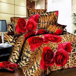 top quality 4 pcs cotton Designers 3d Reactive printing bedding sets comforter duvet covers bed cheet Pillowcase bedclothes bed Li225x