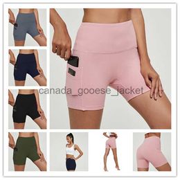 Active Sets Pocket Yoga Pants summer breathable peach butt Womens Running Shorts Ladies Casual sport tight Sportswear Girls Exercise Fitness WearL230915