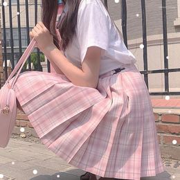 Skirts Black Pleated Plaid Skirt Preppy Style Tennis Anime Short Harajuku Sexy For Sex High Waist Mini