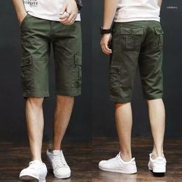 Men's Shorts Summer Cotton Cargo Pants Thin Loose Multi Pocket Casual Sports Men Gym Clothing Y2k