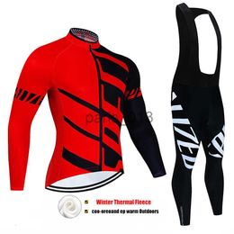 Others Apparel Cycling Jersey Sets Warm Winter Thermal Fleece Cycling Clothes Men Jersey Suit Outdoor Bike MTB Clothing Bib Pants Set Ropa Maillot Ciclismo 230621 x0