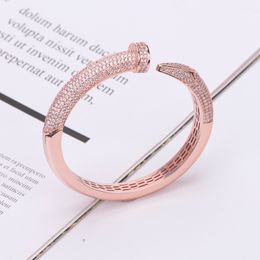 new wide gold sliver Unisex nail bracelet plated 18K jewelry bracelets for women girl ladies luxury jewlery designer birthday Wedding Party engaged sets daily