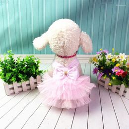 Dog Apparel Korea Style Summer Dress For Pets Clothes Chihuahua Wedding Elegant Skirt Puppy Clothing Spring Costumes