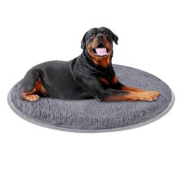 Pet Dog Puppy Cat Kennel Pad Bed Cushion Coral Fleece Mat Warm Soft Blanket Dog Bed Round Dog Beds For Large Dogs Washable3124