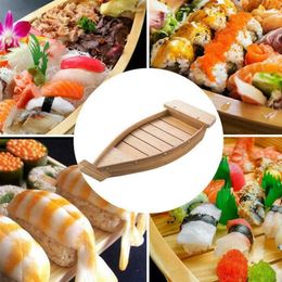 Flatware Sets 37x15 3x7cm Japanese Cuisine Sushi Boats Tools Wood Handmade Simple Ship Sashimi Assorted Cold Dishes Tableware Bar242K