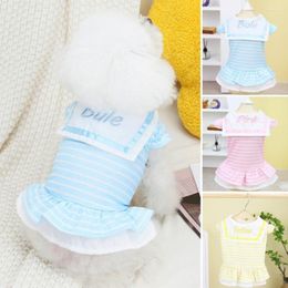 Dog Apparel Lovely Dress Comfortable To Wear Puppy Doll Collar Celebration Spring Summer Pet Costume