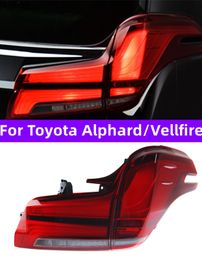 Car Tail Lights For Toyota Alphard/Vellfire 30 series 20 15-20 22 LED Turn Signal Taillight Rear Brake Reversing Highlight