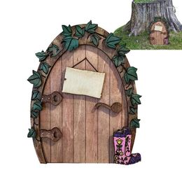 Garden Decorations Gnome Door Christmas Mini Wood Outdoor Fairy Miniature For Trees Decoration Fairies Sleeping And