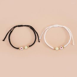 Charm Bracelets 2 Pcs Couple Card Love Lucky Bead Luminous Bangles For Friendship Sister Women Man Jewelry Gift