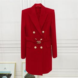 BL008 Blazers golden lion Cocktail Party Spring Autumn High Quality Products Slim Belt Multicolor Simple Workwear Women Suit Dress216J