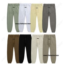 Autumn Winter USA 7th 3M Reflective Mens pants Trousers Casual designer luxury Green Coffee Brown drawstring loose Sweatpants Wome290c