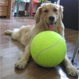 24CM Giant Tennis Ball For Pet Chew Toy Big Inflatable Ball Signature Mega Jumbo Pet Toy Ball Supplies Outdoor Cricket192G