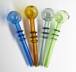 Pyrex Spiral Oil Burner Pipe Mini Glass Pipes for Smoking Hand Pipe Water Pipes