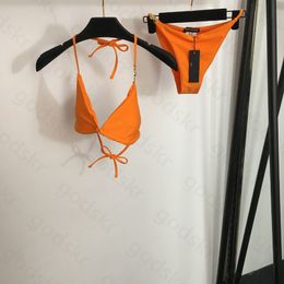 Sexy Print Bikini Two Piece Swimsuit Women Designer Underwear Briefs Fashion Brand Tube Top Bra Swimwear Set