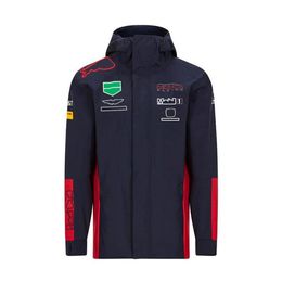 2022 F1 Formula One Racing Waterproof Jacket Team Long sleeve Windbreaker Fans Racing Suit Men Warmth Zip Up Hoodie291d