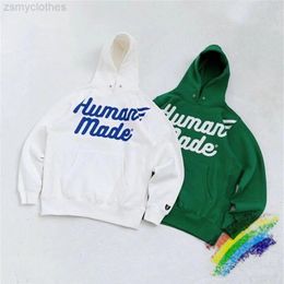 White Green HUMAN MADE Hoodie Men Women High Quality HUMAN MADE Streetwear Pullover297M