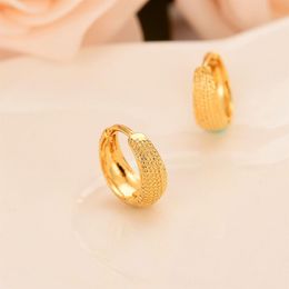 solid gold G F Circle hoop earring exaggerated small earrings vintage elastic shrimp male buckle female gifts262G