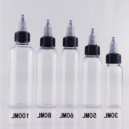 E Cig Plastic Dropper Bottles With Twist Off Caps 30ml 50ml 60ml 100ml 120ml Pen Shape Unicorn Bottle Empty Pet Bottles For E-Liquid Chjtj