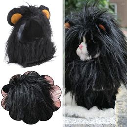 Cat Costumes Cute Lion Mane Wig Hat Pet Clothing Paired With Role-playing Fancy Dog Interesting Parties Q1o7