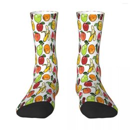 Men's Socks Happy Fruit Salad Sock Men Women Polyester Stockings Customizable Sweetshirt