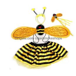 Other Event Party Supplies Kidzbee Fairy Wing Costume Set Tutu Skirt Wand Headband For Girls Boys - Perfect Cosplay Stage Performance Dhzft
