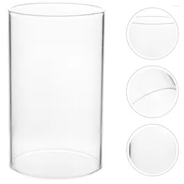 Candle Holders 3 Pcs Windproof Lampshade Bulk Vases Protectors Tubular Transparent Glass Holder Home Shades Decorative Supplies