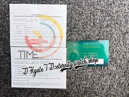 2023 Green No Boxes Custom Made Rollie NFC Warranty Card With Anti-Forgery Crown And Fluorescent Label Gift Same Serial Tag Super Edition 126610 124060 Eternity