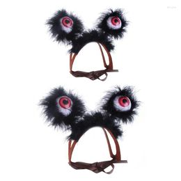 Dog Apparel Pet Halloween Headwear Hat Cats Dogs Party Cap Cute Decorative With Big Glowing Eyes Cosplay Accessories