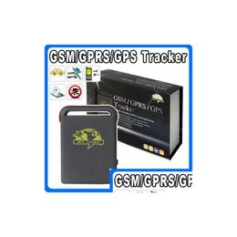 Car Gps Accessories Quadband Gsm Gprs Tracker Mtifunctional Tk102 Children Pet Locator Vehicle Shock Sensor Alarm Device Drop Delivery Dhe6G