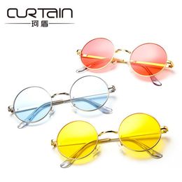CURTAIN 2020 Classic Round Glasses Sunglasses Korean Version Retro Men's Women's Fashion Sunglass Blinders Lunettes De S284s