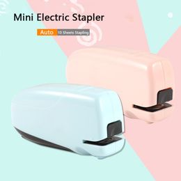 Staplers Portable Mini Electric Stapler For School Office Home Student Electric Stapler Stationery Auto Rechargeable 24/6 Staple 230914